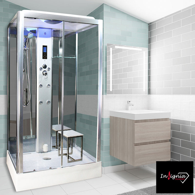 Insignia Diamond Dampdusjkabine 1150 x 850mm, UK-versjon