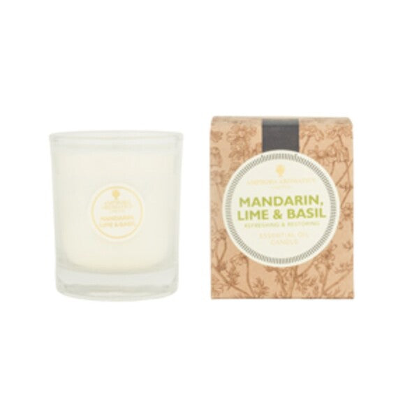 Amphora Aromatics Mandarin, Lime & Basil - 40hr Pot Candle. GOODS Superdrug   