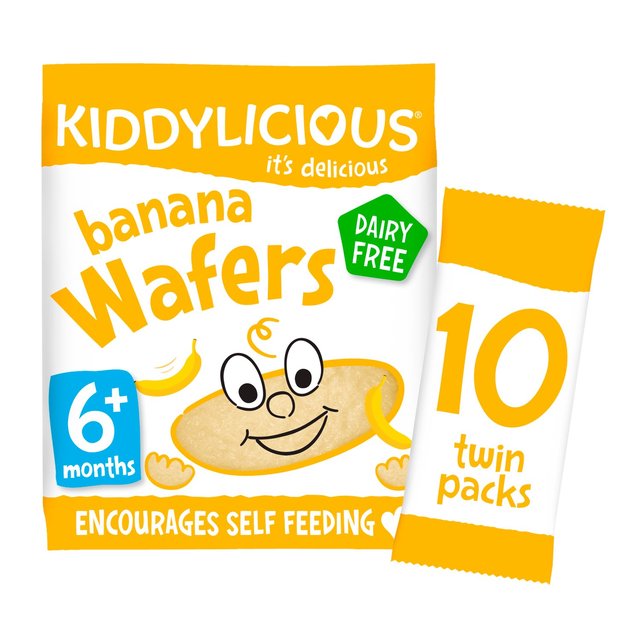 Kiddylicious Banana Maxi Wafers Baby Snacks Multi   10 x 4g GOODS M&S   