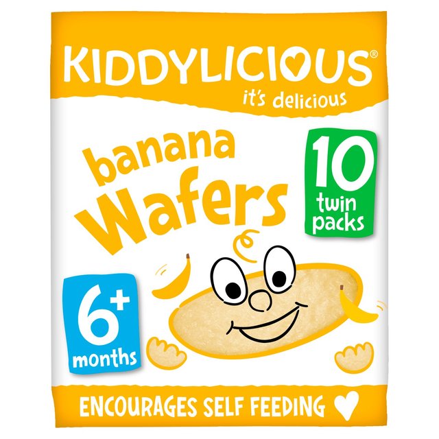 Kiddylicious Banana Maxi Wafers Baby Snacks Multi   10 x 4g GOODS M&S   