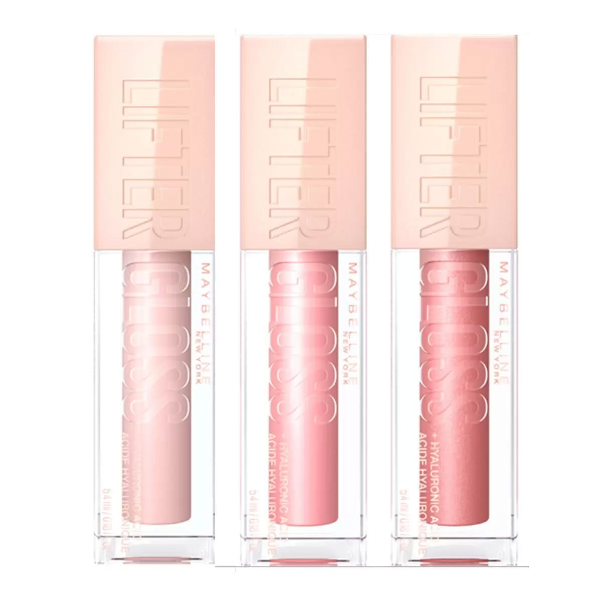 Maybelline New York Lifter Gloss Ice, Moon, Reef 3-pack, imported from the UK