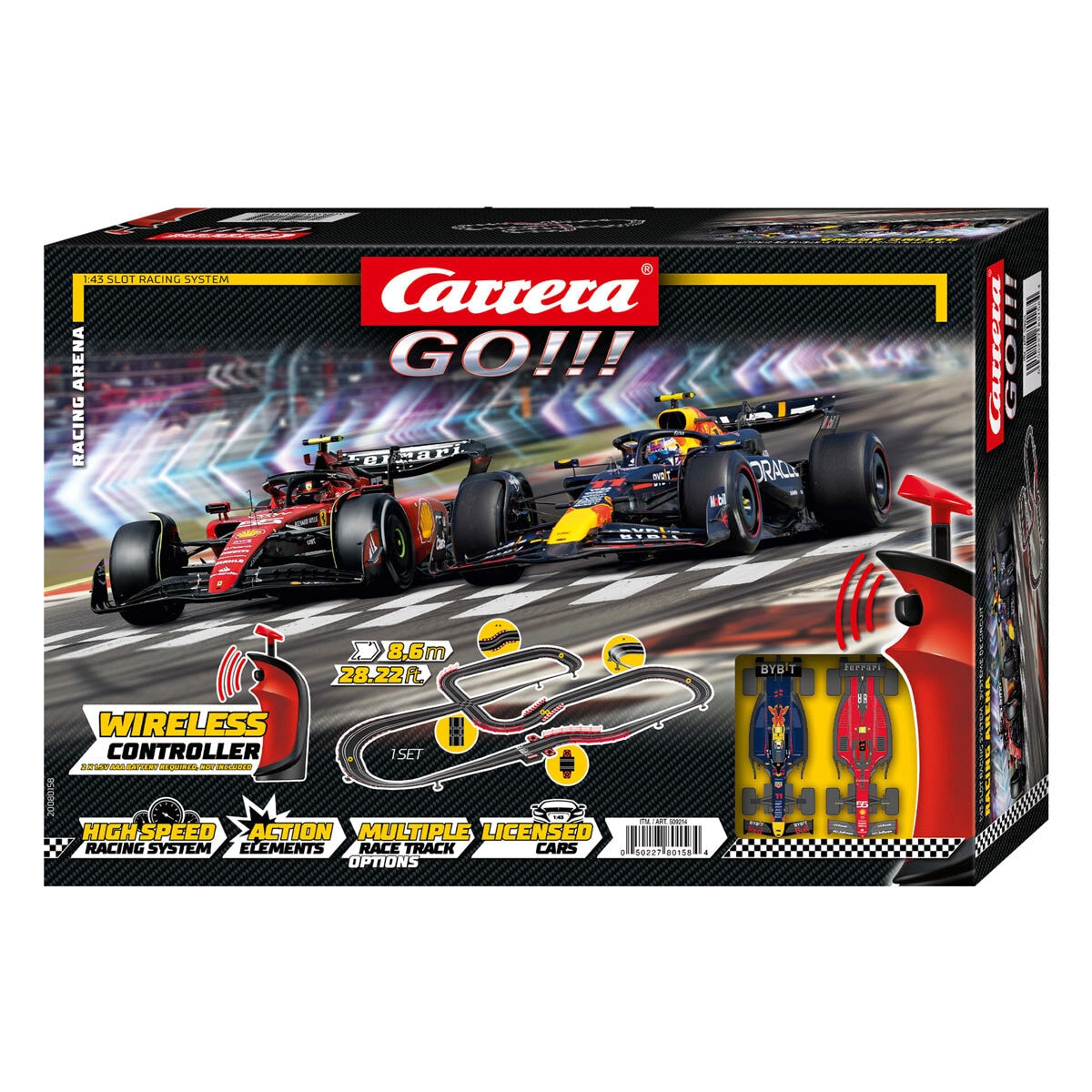 Carrera Go!!! Slotcar-Bahn F1 Rennarena Perez – Britisches Produkt