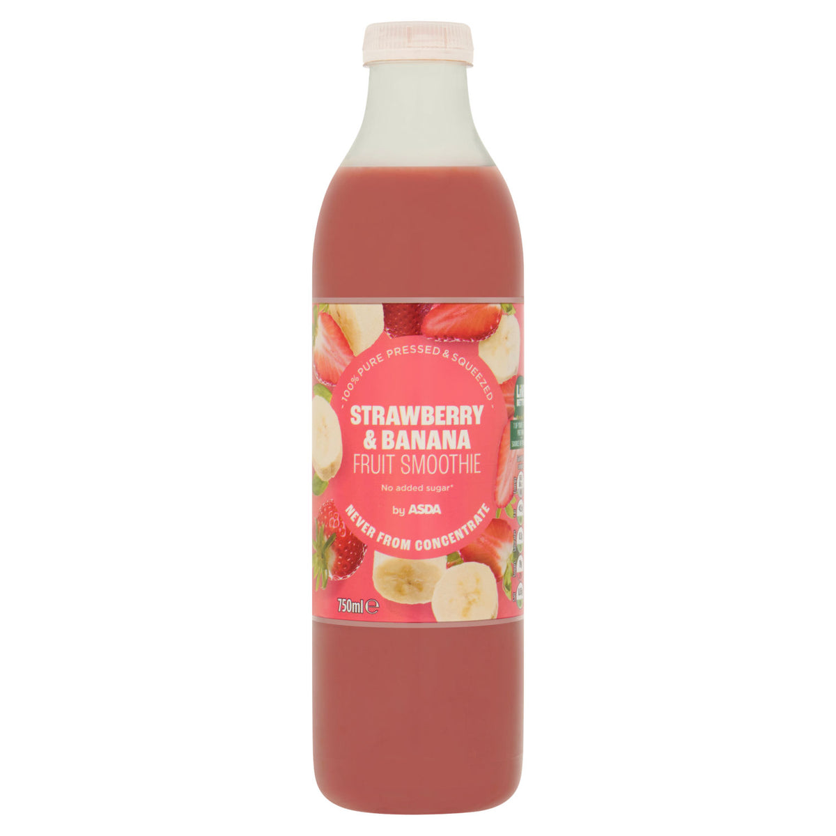 ASDA strawberry and banana fruit smoothie 750ml - British product