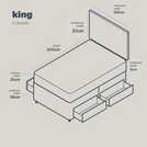 Silentnight Kingsize Divan Bed Set Grey (British brand)