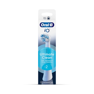 Holland & Barrett Oral-B iO Series Ultimate Clean Original Brush Heads with CrissCross Bristles Electric Toothbrush Replacement Heads, 2 Pack- Buy online at McGrocer