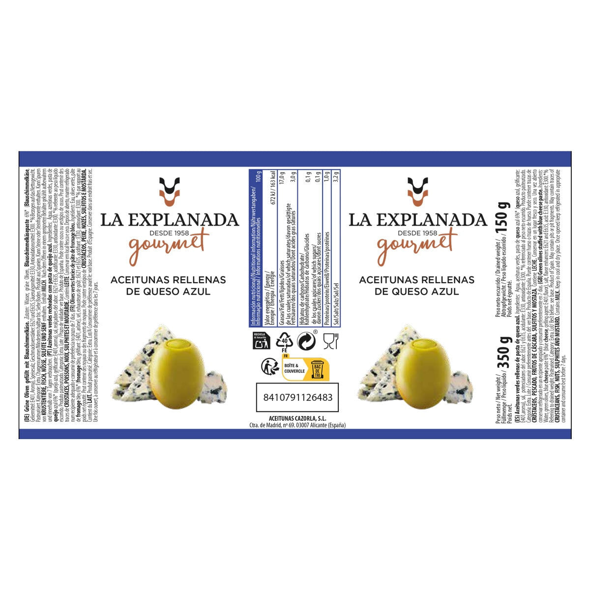 La Explanada Gourmet Flavoured Olives, 6 x 350g