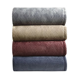 Etched Velvet Sherpa Blanket in 4 colours, 228 x 228 cm GOODS Costco UK