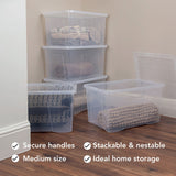 Wham 60L clear plastic storage boxes 5-pack, UK version