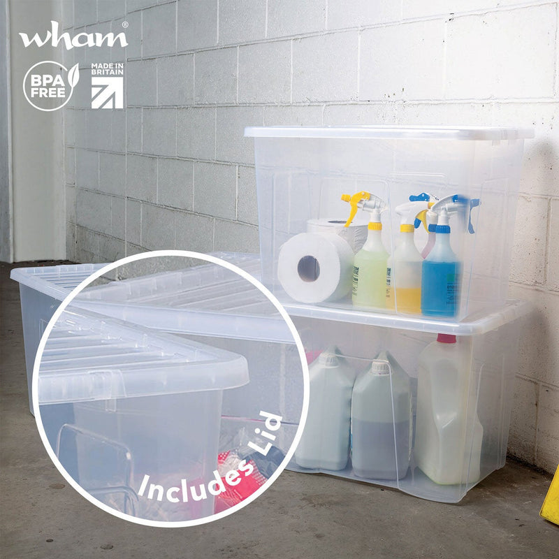 Wham 80L storage boxes pack of 3 (British brand)