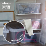 Wham 45L clear plastic storage boxes 5 pack, UK version