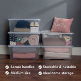 Wham 45L clear plastic storage boxes 5 pack, UK version