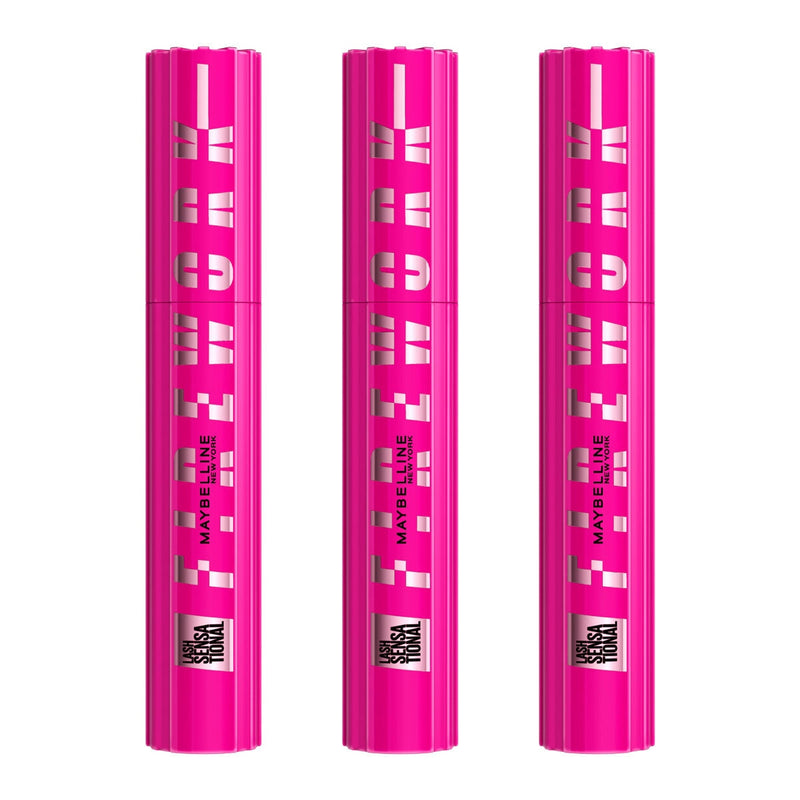 Maybelline Lash Sensational Firework Mascara 3-pakning, importert fra Storbritannia
