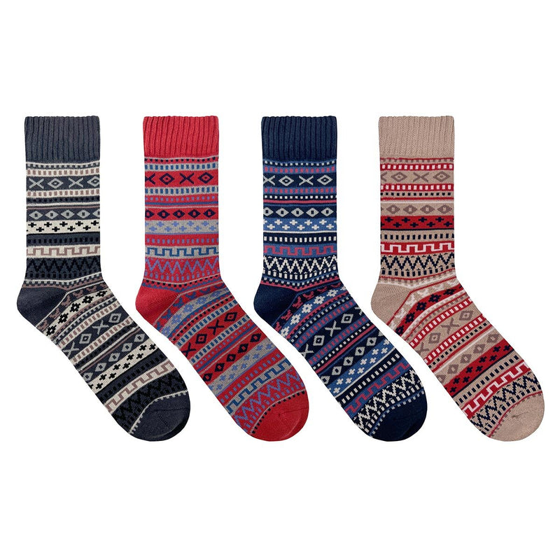 Kiku Nordic Collection boot socks in assorted colours, 4 pack, UK version