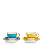 Wedgwood set of 2 bone china Bacchus teacups and saucers (British brand)