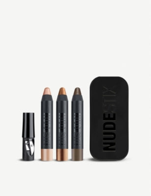 NUDESTIX Mini Metallic eye kit with three pencils, UK version