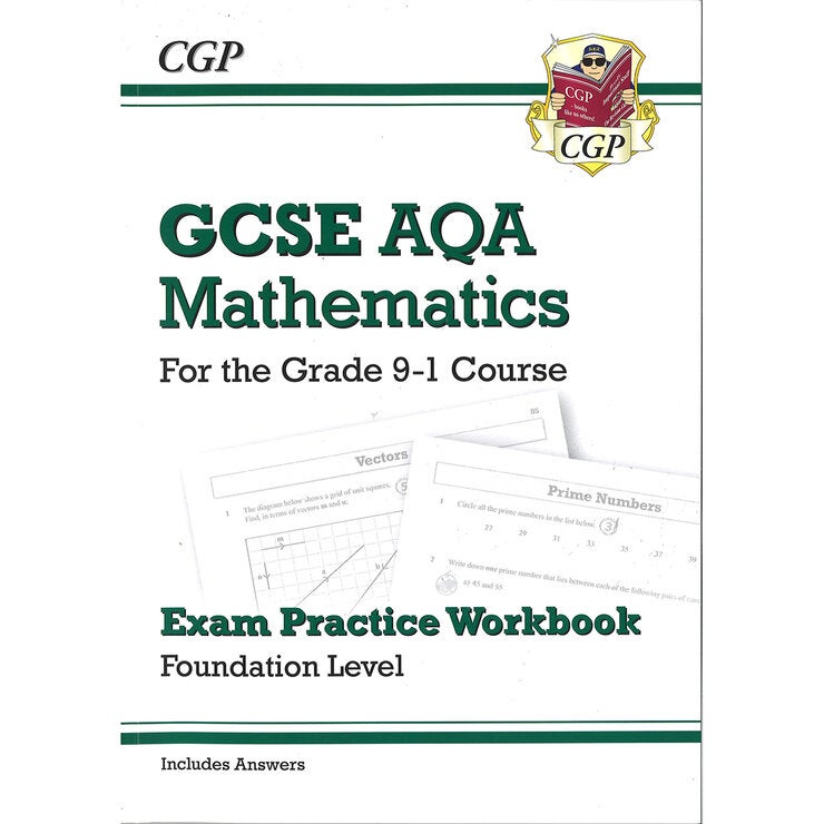 CGP GCSE Maths AQA Foundation book pack 3 books, UK version