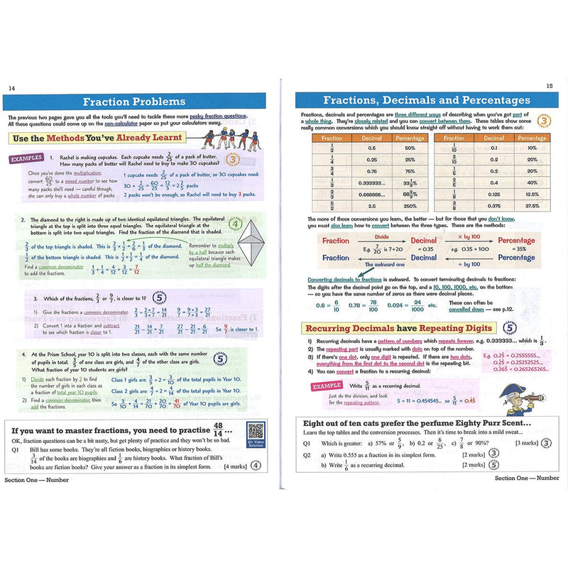 CGP GCSE Maths AQA Foundation book pack 3 books, UK version