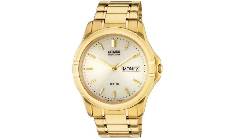 Citizen Eco-Drive gold-plated men's watch 40mm - British product