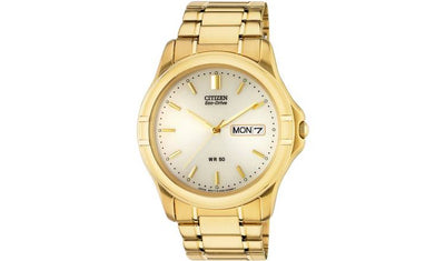 Argos Citizen Eco-Drive Men's Gold Plated Bracelet Watch 40mm- Buy online at McGrocer