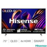 Hisense 75E77NQTUK PRO 75 Inch QLED 144Hz Freely TV GOODS Costco UK