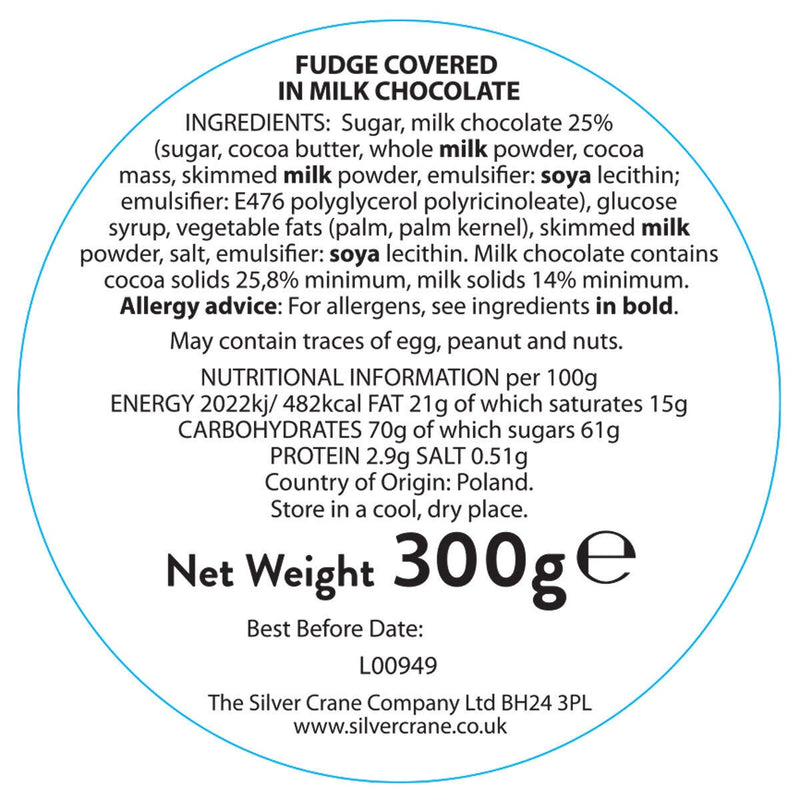 Silver Crane Christmas Nutcracker fudge tin three colours 300g (British brand)