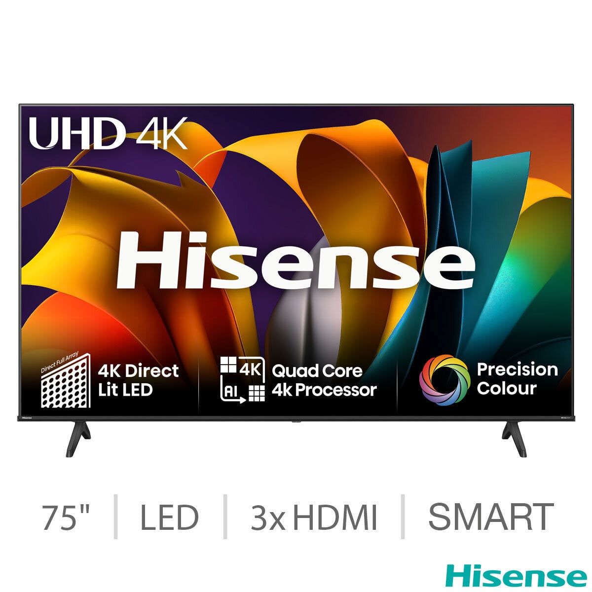 Hisense 75A6NTUK 75 Inch LED Freely Smart TV GOODS Costco UK