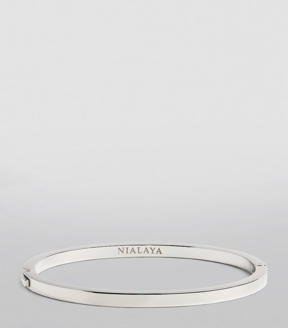 Nialaya silver-plated Simplicity bangle, imported from the UK
