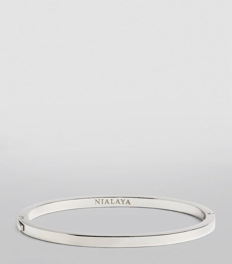 Nialaya silver-plated Simplicity bangle, imported from the UK