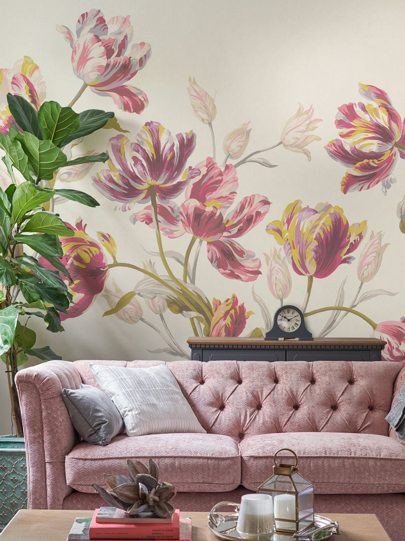 Laura Ashley wallpaper mural Cranberry Gosford 3 metre, UK version