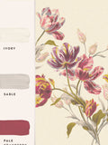 Laura Ashley wallpaper mural Cranberry Gosford 3 metre, UK version