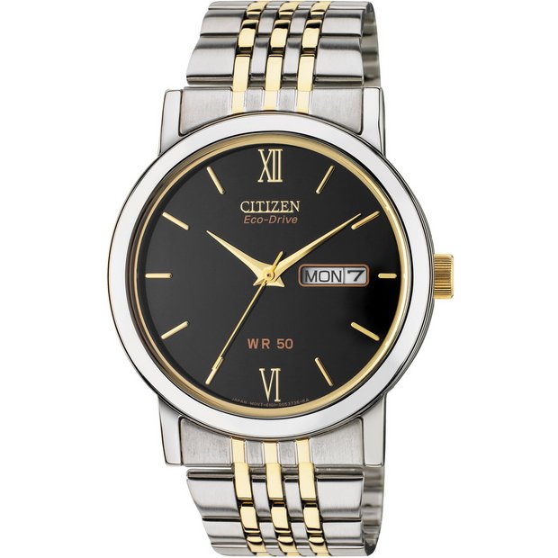 Citizen Eco-Drive men's two-tone watch 35mm (British brand)