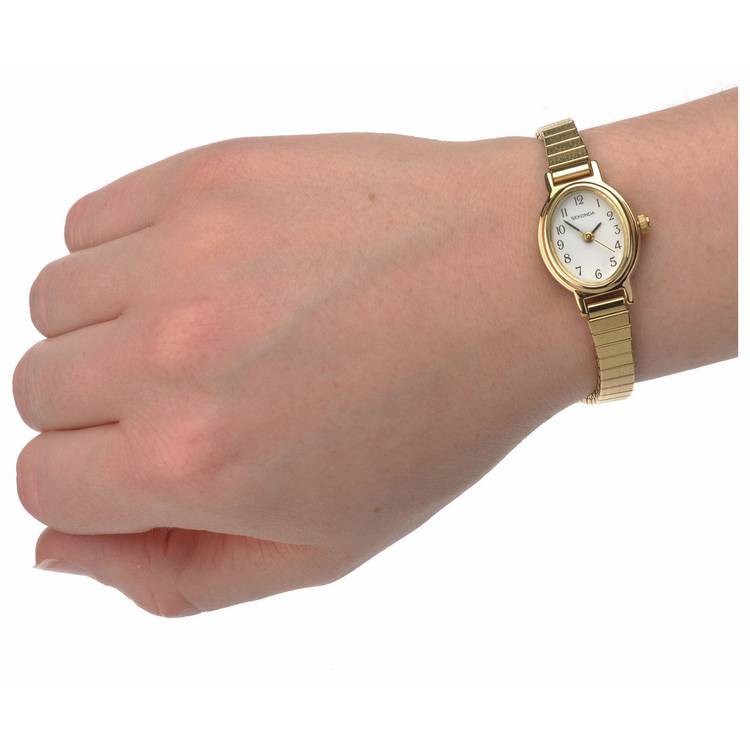 Sekonda ladies gold stainless steel expandable bracelet watch, imported from the UK