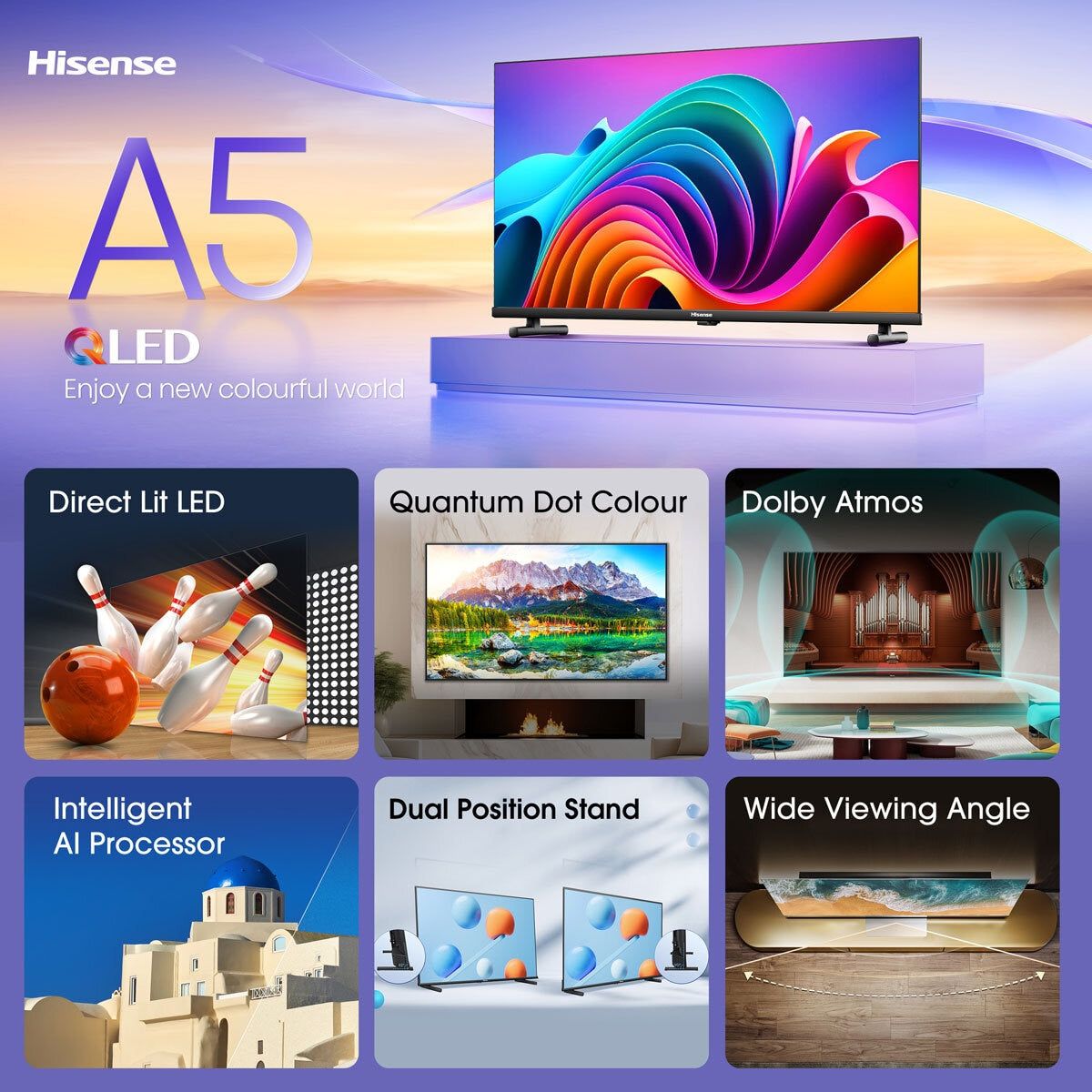 Hisense 40A5NQTUK 40 Inch QLED Smart TV GOODS Costco UK