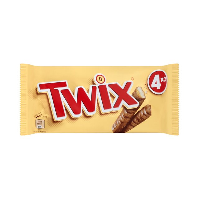 Twix Caramel & Milk Chocolate Fingers Biscuit Twin Snack Bars Multipack    4 x 40g GOODS M&S   