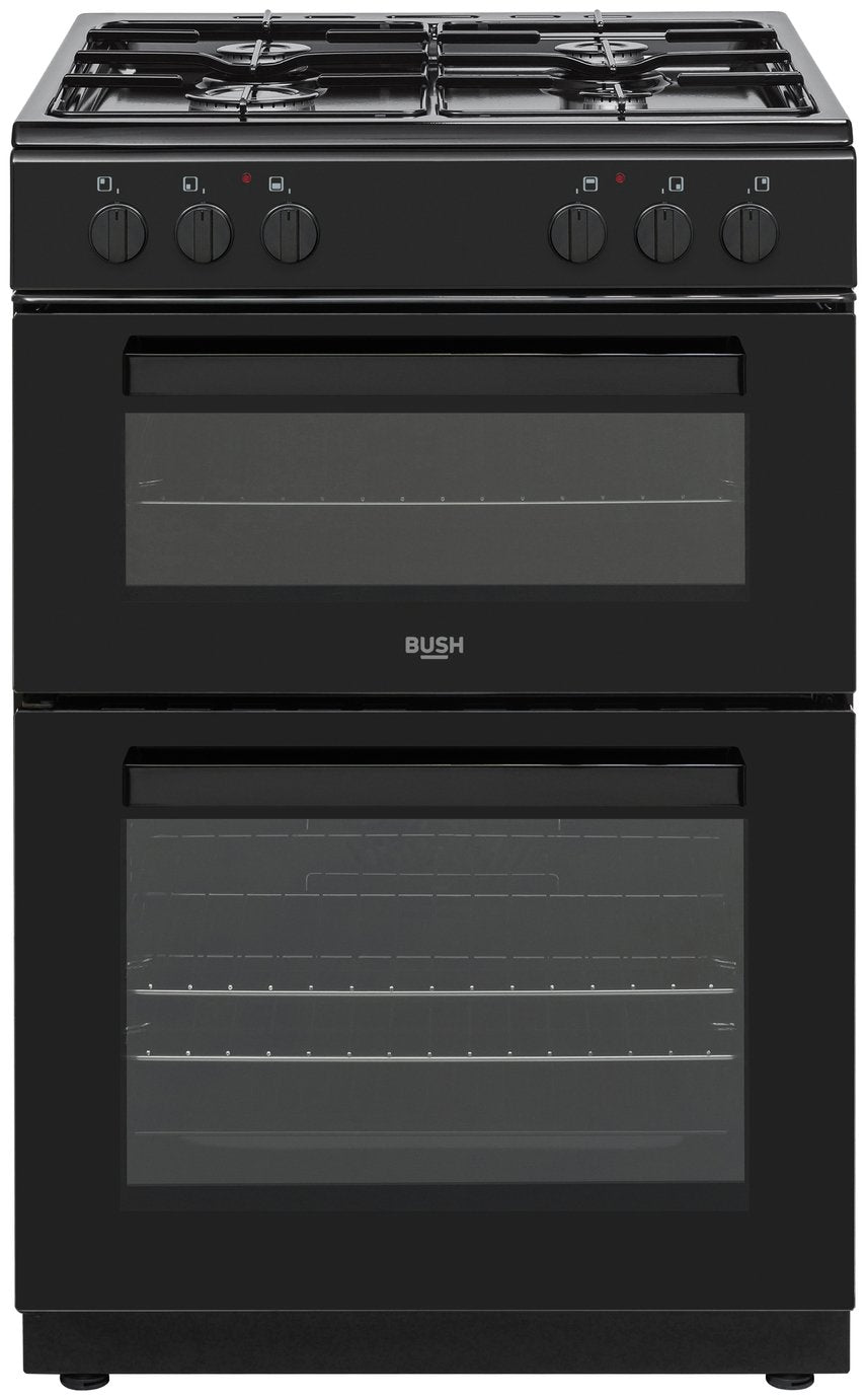 Bush double oven dual fuel cooker black 60cm - British product