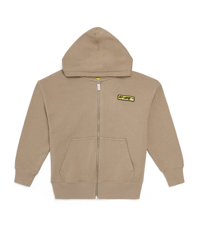 Off-White Kids Arrows Zip-Up Hoodie 4-12+ years, imported from the UK