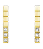 Chopard Ice Cube earrings yellow gold diamond (British brand)