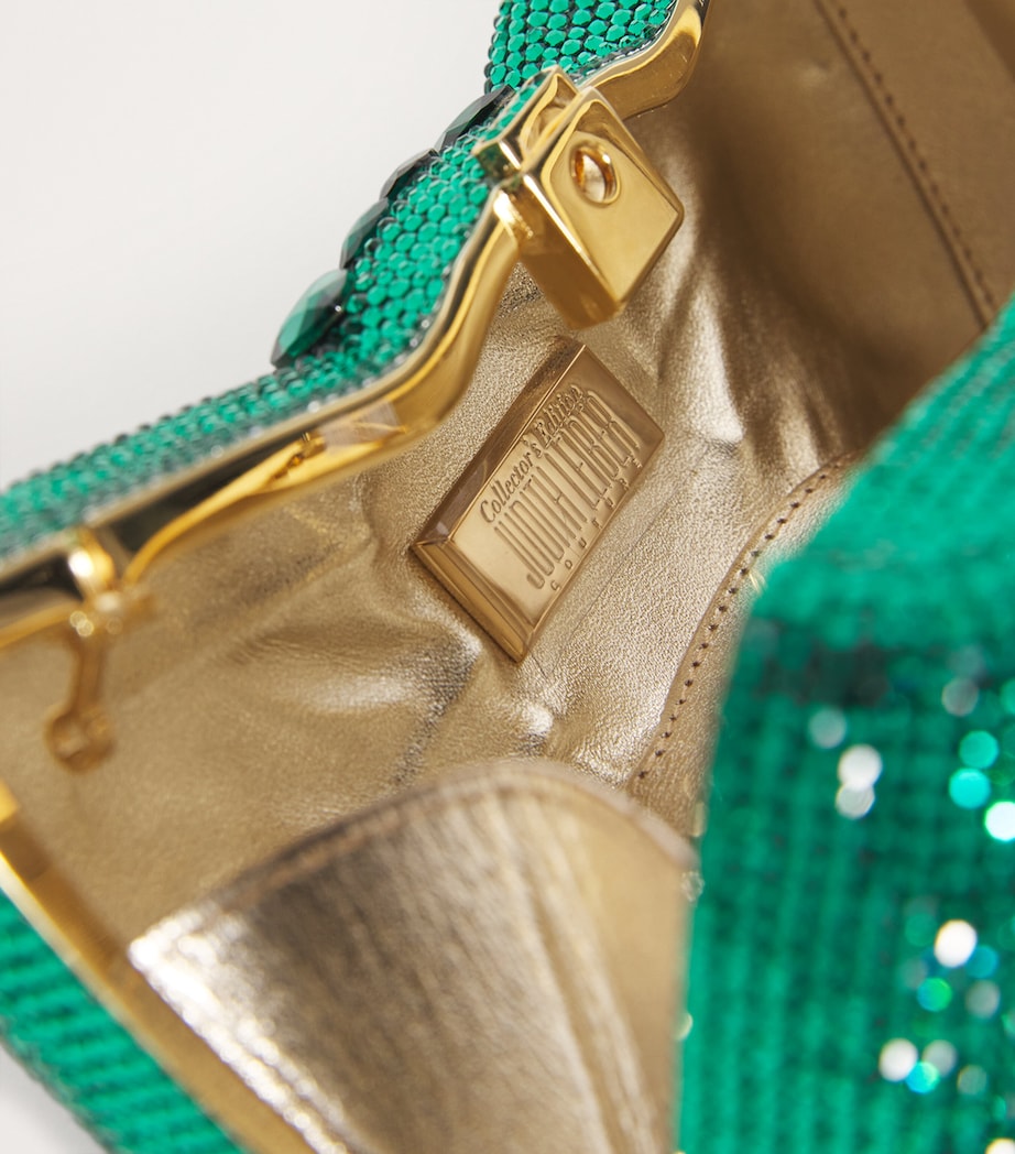 Judith Leiber Harrods bow clutch bag crystal embellished - British product