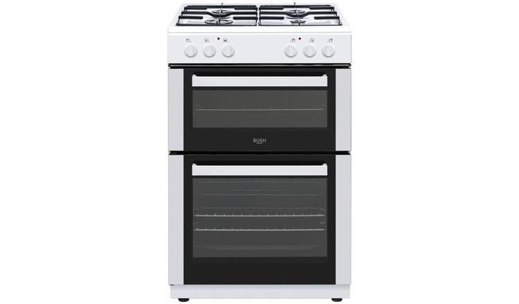 Bush white dual fuel cooker 60cm wide - British product