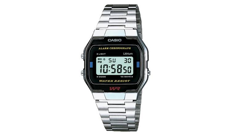 Casio Chronograph silver stainless steel watch 34mm - British product