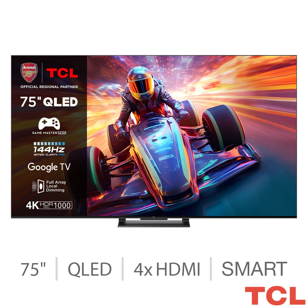 TCL 75C745K 75 Inch QLED 4K Ultra HD 144Hz Smart TV GOODS Costco UK