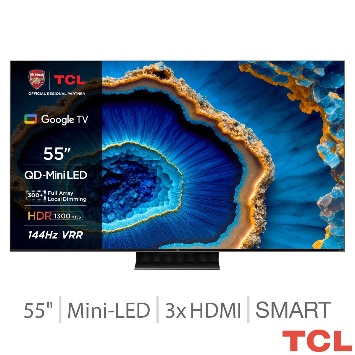 TCL 55C805K 55 Inch QLED Mini LED 4K Ultra HD 144Hz Smart TV GOODS Costco UK