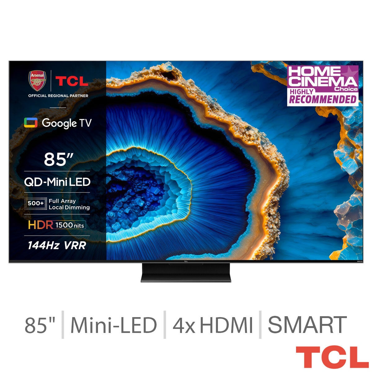 TCL 85C805K 85 Inch QLED Mini LED 4K Ultra HD 144Hz Smart TV GOODS Costco UK