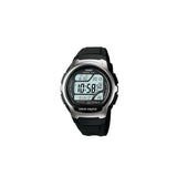 Casio Wave Ceptor LCD digital watch with black resin strap, imported from the UK
