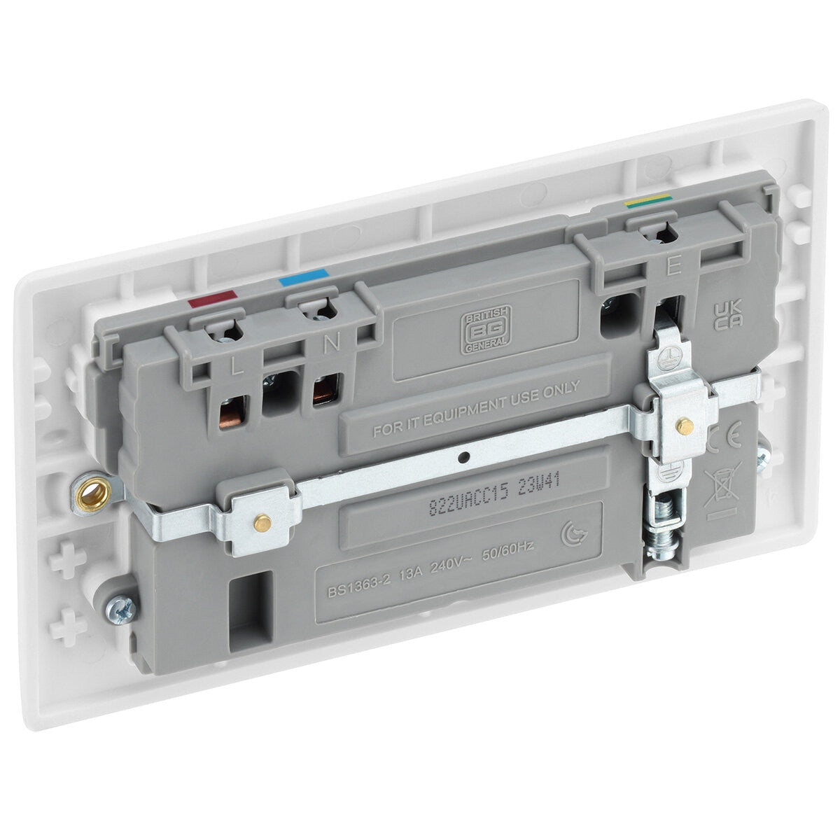Masterplug double USB socket pack of 2 (British brand)