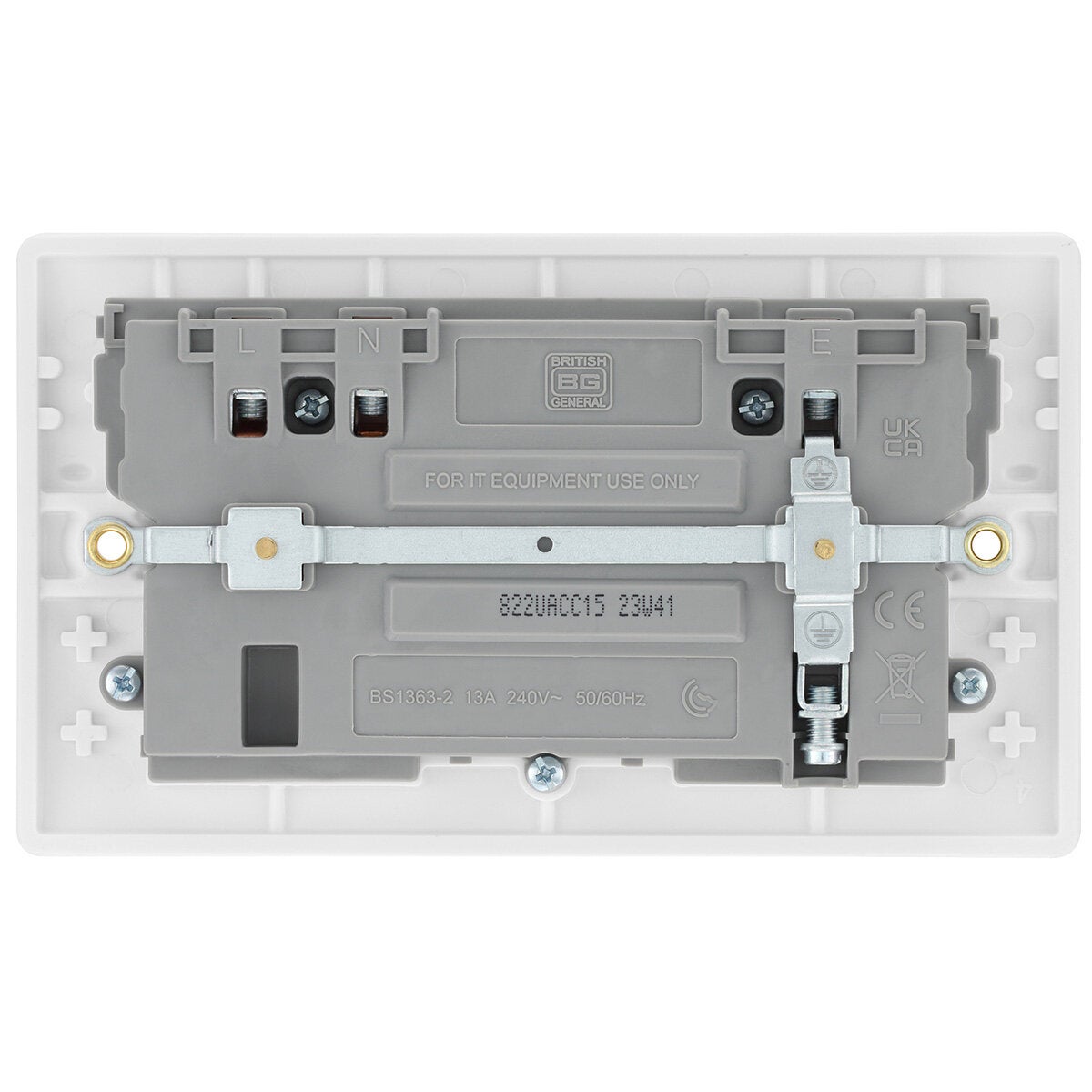 Masterplug double USB socket pack of 2 (British brand)