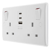 Masterplug double USB socket pack of 2 (British brand)