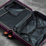 Rock Selene 4 piece purple luggage set, imported from the UK