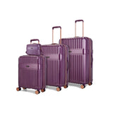 Rock Selene 4 piece purple luggage set, imported from the UK