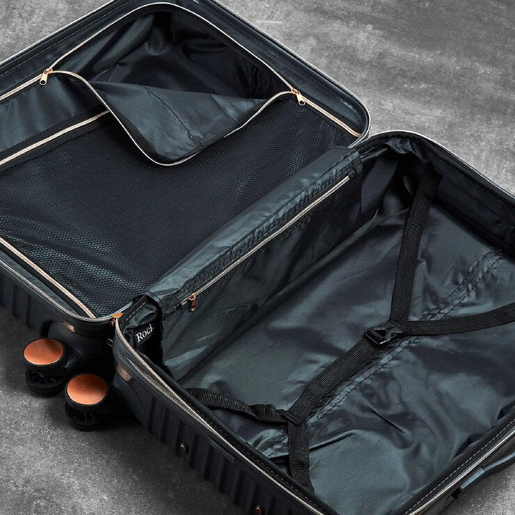 Rock Selene hardside luggage set in charcoal - British product